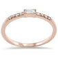 .14ct G SI 14K Rose Gold Diamond Stackable Ladies Band Ring Size 6.5