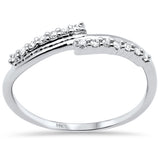 .13ct G SI 14K White Gold Diamond Line Ring Size 6.5