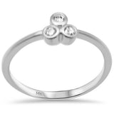 .11ct G SI 14K White Gold Diamond Three Stone Ring Size 6.5