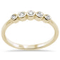 .12ct G SI 14K Yellow Gold Diamond Five Diamond Bezel Ring Size 6.5