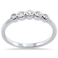 .14ct G SI 14K White Gold Diamond Five Diamond Bezel Ring Size 6.5