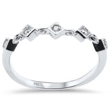 <span>DIAMOND CLOSEOUT! </span>.05ct G SI 14K White Gold Diamond Ladies Band Ring Size 6.5