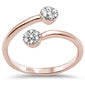 <span style="color:purple">SPECIAL!</span> .17ct G SI 14K Rose Gold Diamond Ladies Wrap around Ring Size 6.5