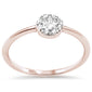 <span style="color:purple">SPECIAL!</span> .20ct G SI 14K Rose Gold Diamond Ladies Halo Ring Size 6.5
