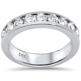 <span>DIAMOND CLOSEOUT! </span>1.11ct G SI 14K White Gold Diamond Wedding Band Ring Size 6.5