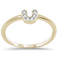 .07ct G SI 14K Yellow Gold Diamond U Shape Ring Size 6.5