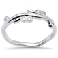 <span>DIAMOND CLOSEOUT! </span>.10ct G SI 14K White Gold Diamond Leaf Ring Size 6.5