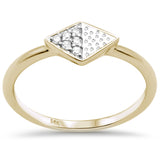 <span>DIAMOND CLOSEOUT! </span>.06ct G SI 14K Yellow Gold Diamond Shaped Ring Size 6.5