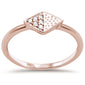 .06ct G SI 14K Rose Gold Diamond Shaped Ring Size 6.5
