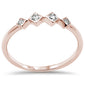 .05ct G SI 14K Rose Gold Diamond Set Band Ring Size 6.5