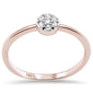 .10ct G SI 14K Rose Gold Diamond Round Shape Ladies Ring Size 6.5
