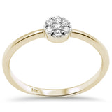 <span>DIAMOND CLOSEOUT! </span>.10ct G SI 14K Yellow Gold Diamond Round Shape Ladies Ring Size 6.5