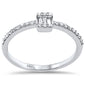 .19ct G SI 14K White Gold  Diamond Round & Baguette Ladies Ring Size 6.5
