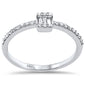 <span>DIAMOND CLOSEOUT! </span>.19ct G SI 14K White Gold Diamond Round & Baguette Ladies Ring Size 6.5