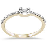 .19ct G SI 14K Yellow Gold Diamond Round & Baguette Ladies Ring Size 6.5