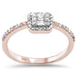 .24ct G SI 14K Rose Gold Diamond Round & Baguette Ladies Ring Size 6.5