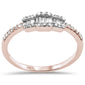 .23ct G SI 14K Rose Gold Diamond Round & Baguette Ladies Ring Size 6.5