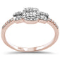 .27ct G SI 14K Rose Gold  Diamond Round & Baguette Ladies Ring Size 6.5