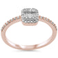 .25ct G SI 14K Rose Gold Diamond Round & Baguette Ladies Ring Size 6.5