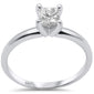 <span style="color:purple">SPECIAL!</span> .51ct G SI 14K White Gold Princess Cut Diamond Solitaire Ring Size 6.5