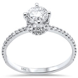 <span>DIAMOND CLOSEOUT! </span>1.04ct G SI 14K White Gold Round Diamond Engagement Ring Size 6.5