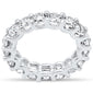 <span style="color:purple">SPECIAL!</span> 4.15ct G SI 14K White Gold Round Diamond Eternity Ring Size 6.5
