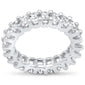 <span style="color:purple">SPECIAL!</span> 3.12ct G SI 18K White Gold Oval Cut Diamond Eternity Ring Size 6.5