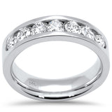 1.04ct G SI 14K White Gold Diamond Wedding Band Ring Size 6.5