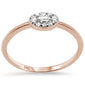.17ct G SI 14K Rose Gold Diamond Oval Evil Eye Ring Band Size 6.5