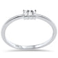 .08ct G SI 14K-White Gold Baguette Diamond Ring Band Size 6.5