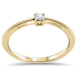 <span>DIAMOND CLOSEOUT! </span>.08ct G SI 14K Yellow Gold Diamond Solitaire Ring Band Size 6.5