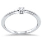 .08ct G SI 14K White Gold Diamond Solitaire Ring Band Size 6.5