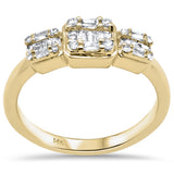 <span>DIAMOND CLOSEOUT! </span>.30ct G SI 14K Yellow Gold Round & Baguette Diamond Ring Band Size 6.5