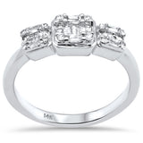 .29ct G SI 14K White Gold Round & Baguette Diamond Ring Band