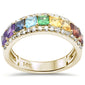 <span style="color:purple">SPECIAL!</span> 1.88ct G SI 14K Yellow Gold Diamond & Multi Color Gemstones & Diamonds Ring Band