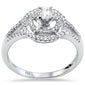 <span style="color:purple">SPECIAL!</span> .42ct G SI 14K White Gold Diamond Double Halo Engagement Ring Size 6.5