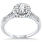 <span style="color:purple">SPECIAL!</span> .41ct G SI 14K White Gold Diamond Double Halo Engagement Ring Size 6.5