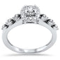 <span>DIAMOND CLOSEOUT! </span>.29ct G SI 14K White Gold Diamond Halo Engagement Ring Size 6.5
