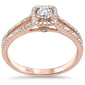 <span style="color:purple">SPECIAL!</span> .45ct G SI 14K Rose Gold Diamond Halo Engagement Ring Size 6.5