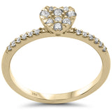 .25ct G SI 14K Yellow Gold Diamond Heart Diamond Ring Band