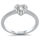 .25ct G SI 14K White Gold Diamond Heart Diamond Ring Band