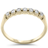 .24ct G SI 14K Yellow Gold Diamond 7-Stones Ring Band