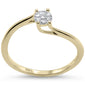.06ct G SI 10K Yellow Gold Diamond Solitaire Style Engagement Ring Band Size 6.5