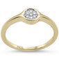.06ct G SI 10K Yellow Gold Diamond Round Ring Band Size 6.5