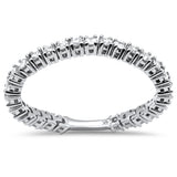 .74ct G SI 14K White Gold Diamond Flexible Anniversary Ring Band Size 7