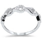 .13ct G SI 14K White Gold Diamond Link Ring Band Size 6.5