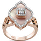 <span style="color:purple">SPECIAL!</span> 3.82ct G SI 14K Rose Gold Diamond Pink Mother of Pearl Ring
