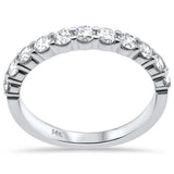 .79ct G SI 14K White Gold Diamond 11-Stone Ring Band