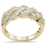 .26ct G SI 14K Yellow Gold Diamond Cuban Ring Band