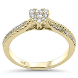 .23ct G SI 14K Yellow Gold Diamond Heart Shaped Engagement Ring Size 6.5